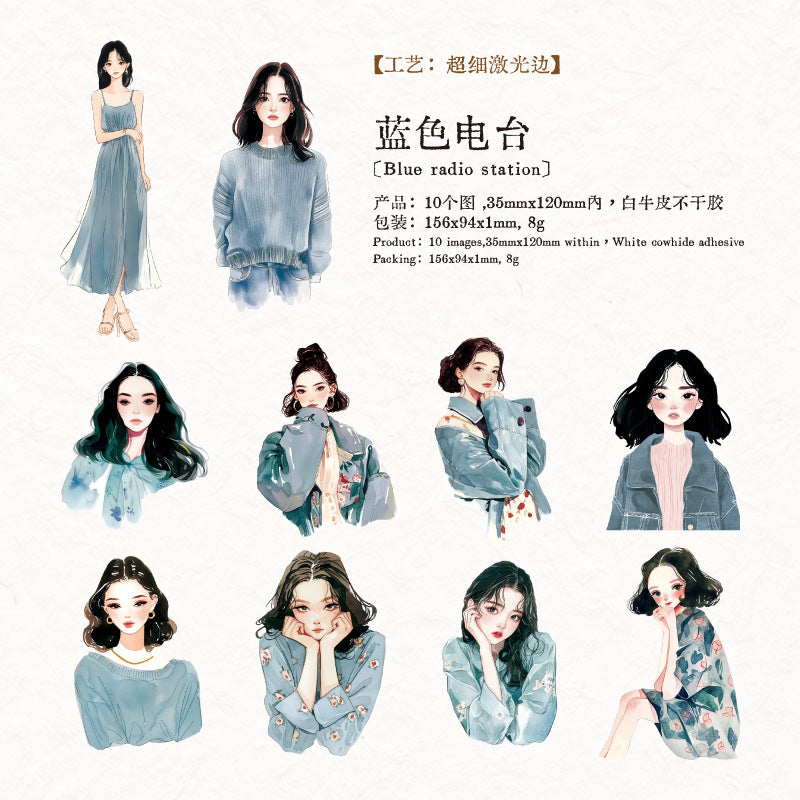 Century Story Series Laser Character Sticker Pack, 6 Options - ViktaShop