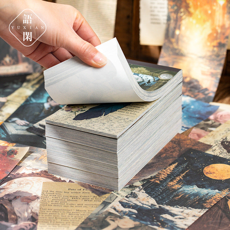 Light Vintage Material Paper – 100 pcs - ViktaShop