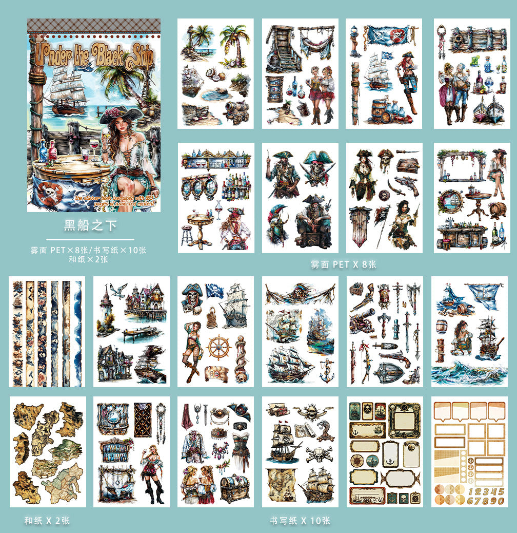 Christmas Retro Sticker Book – Flower PET Stickers - ViktaShop
