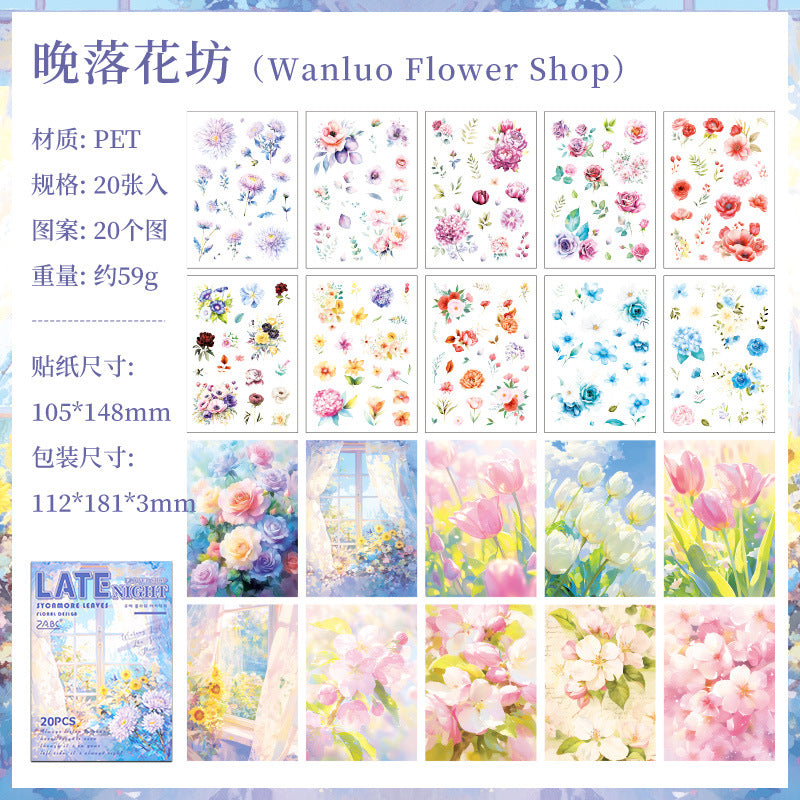 PET Sticker Book Garden Series, 4 Options - ViktaShop