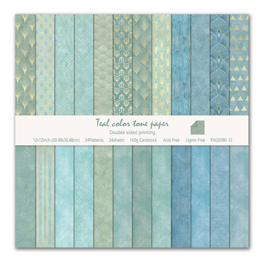 DIY photo album clip book junk journal hand account card background paper 12 inch double-sided pattern paper - ViktaShop