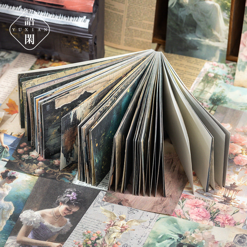 Light Vintage Material Paper – 100 pcs - ViktaShop