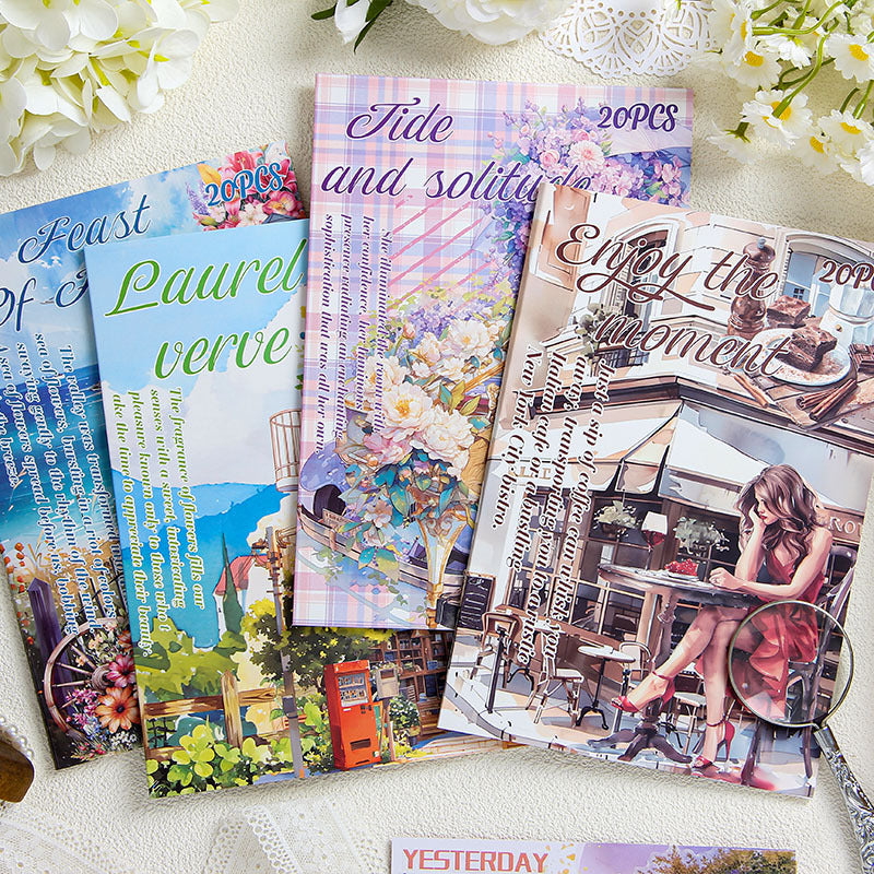 Transparent PET Waterproof Sticker Book - DIY Retro Diary Stickers, 4 Options - ViktaShop