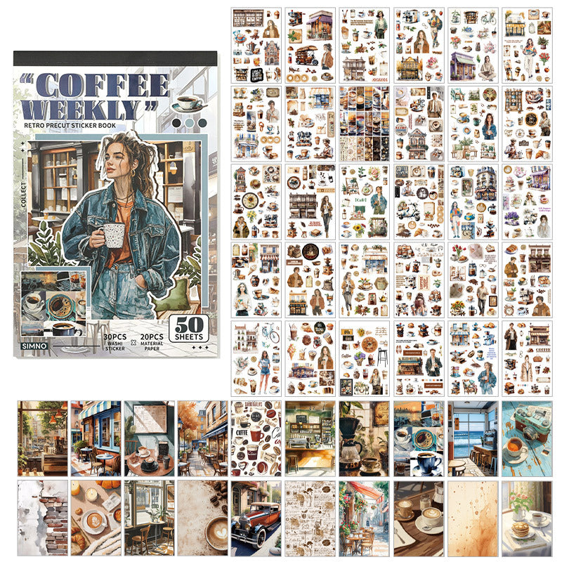 Dual-Material Sticker Book – Slow Life Series, 2 Options - ViktaShop