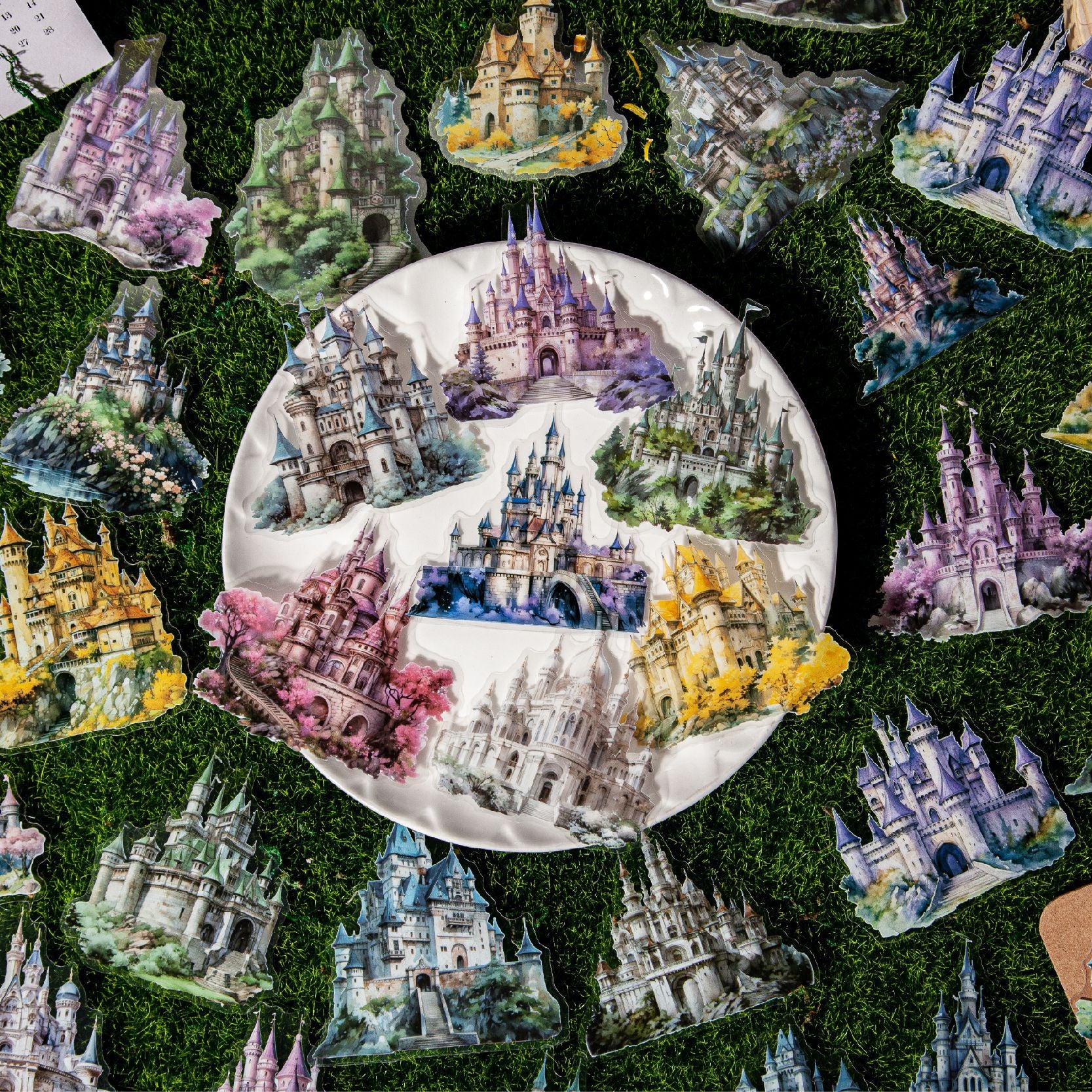 Retro Fantasy Castle PET Stickers Pack – Castle Series, 6 Options - ViktaShop