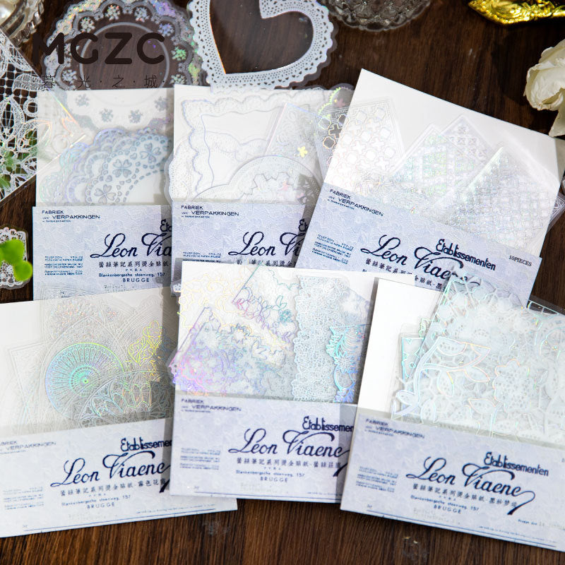 Twilight Gold Stamping Sticker - Lace Notebook Series, 6 Options - ViktaShop
