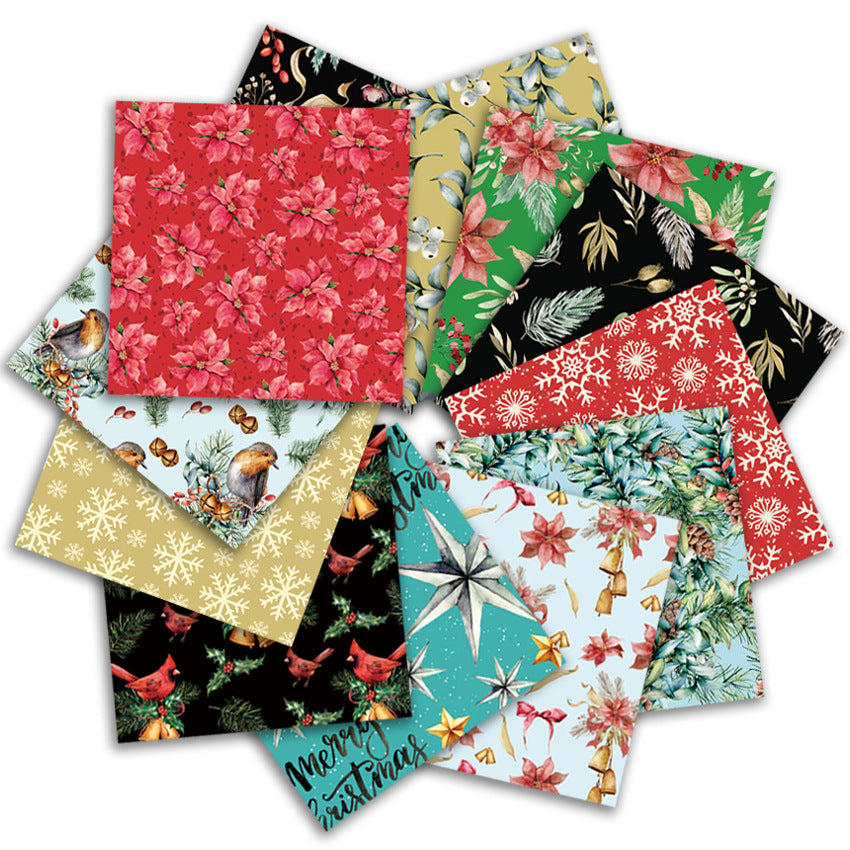 Christmas And Winter Single-Sided Pattern Paper - 24 Sheets - ViktaShop