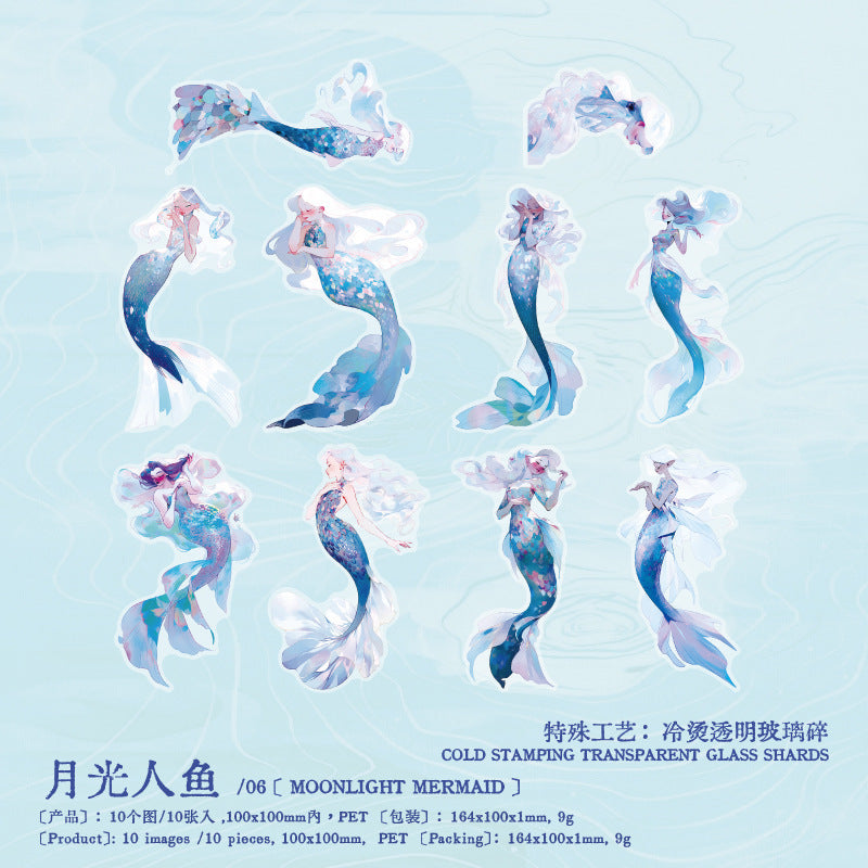 Sticker Pack - Blue Sea Series, 10 Pcs - ViktaShop