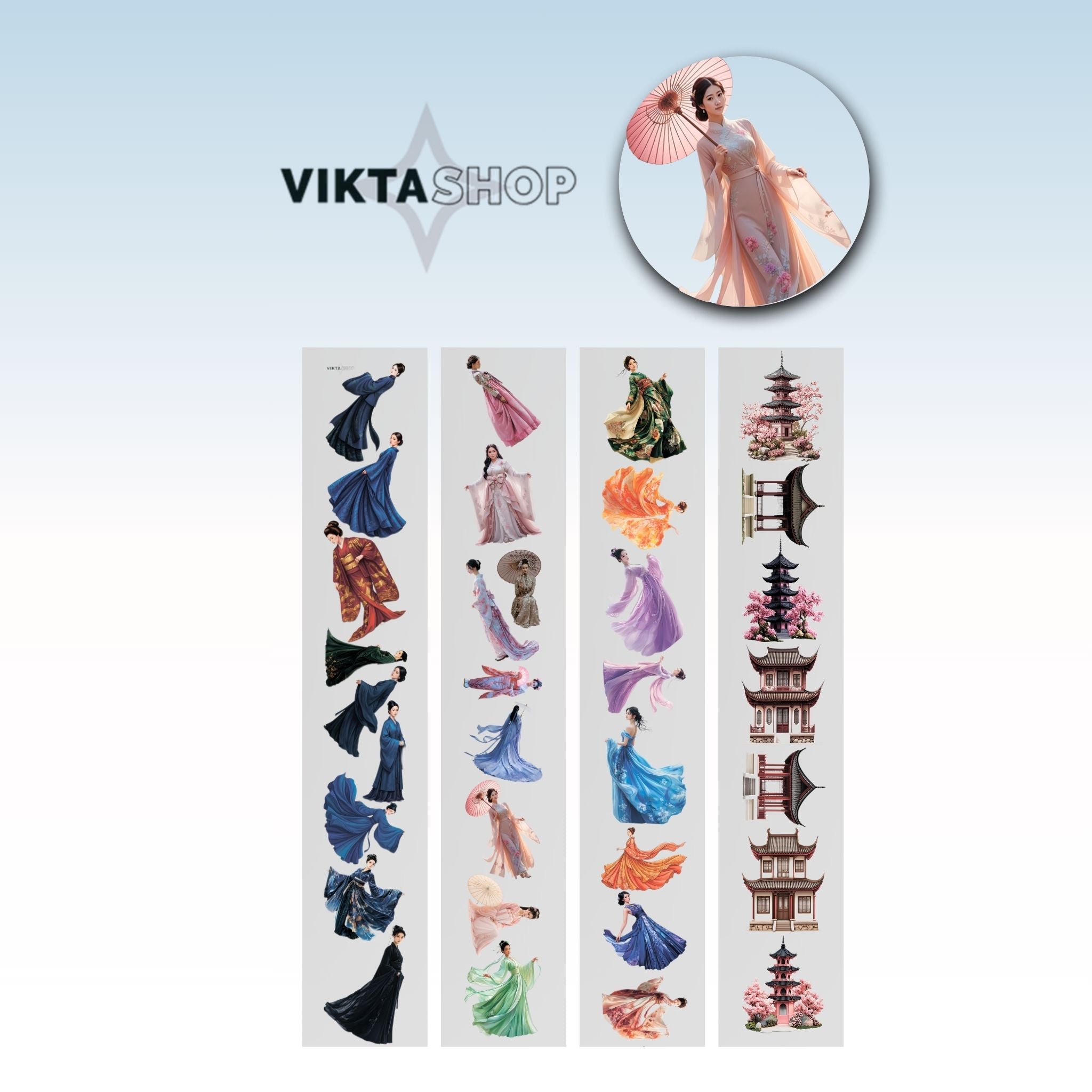 Viktashop Sakura Girls PET Tape 8cm x 1.25m
