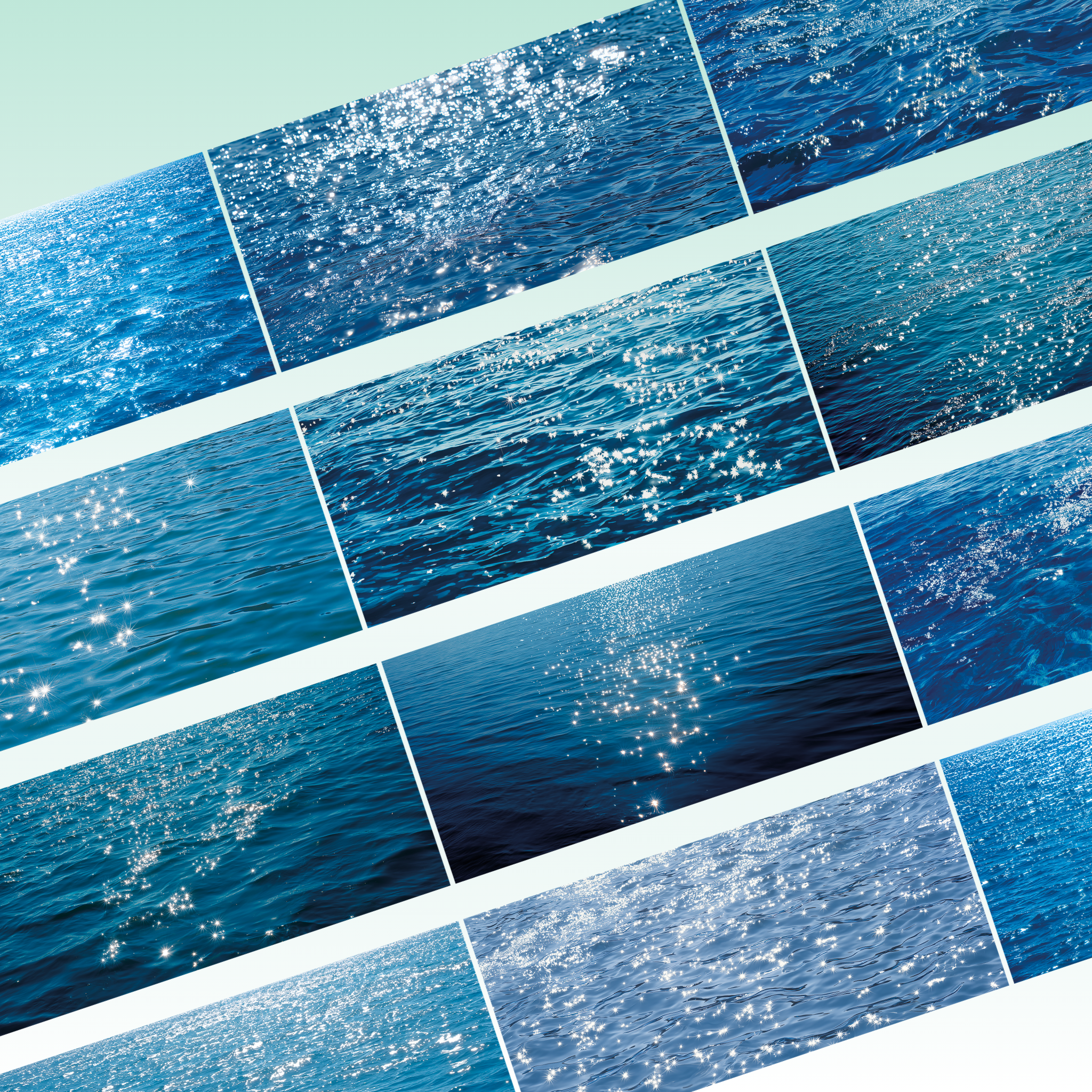 Viktashop Sea Background PET Tape 10cm x 2.5m