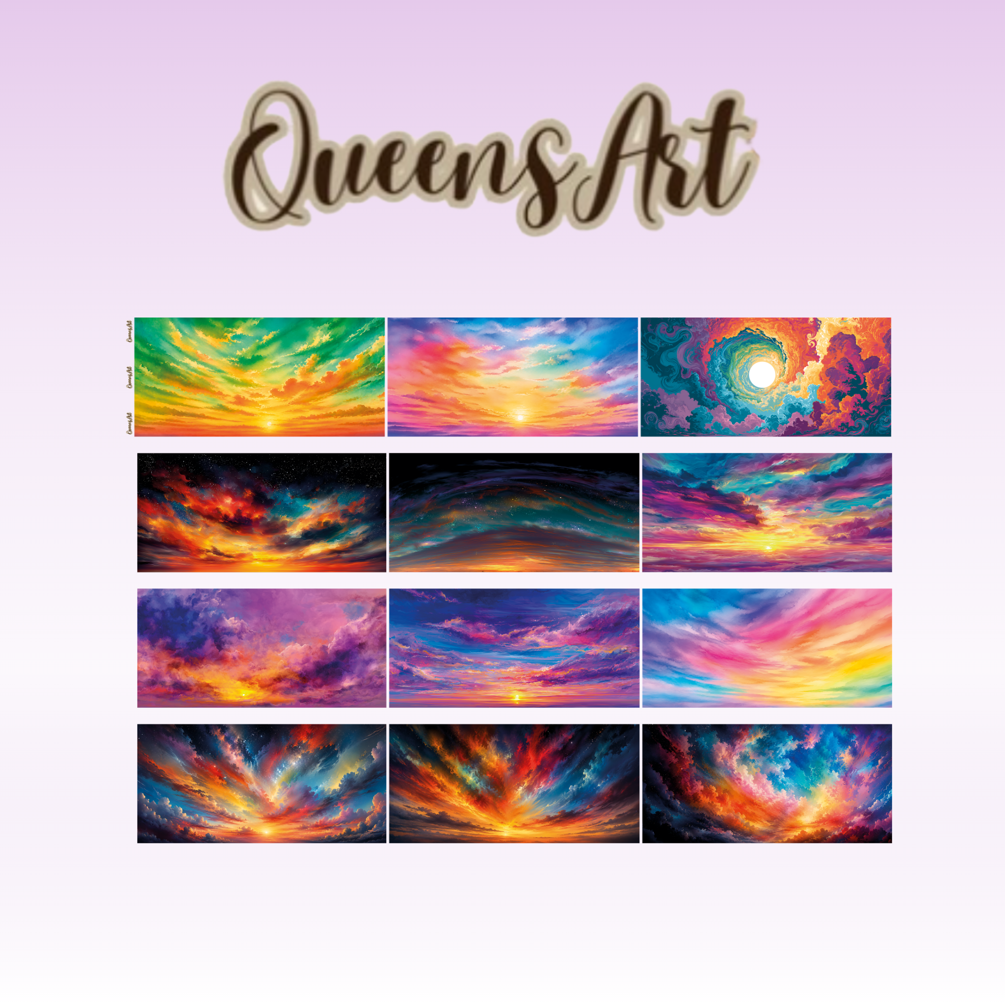 Queens Art Fantasy Sky PET Tape 10cm x 2.5m