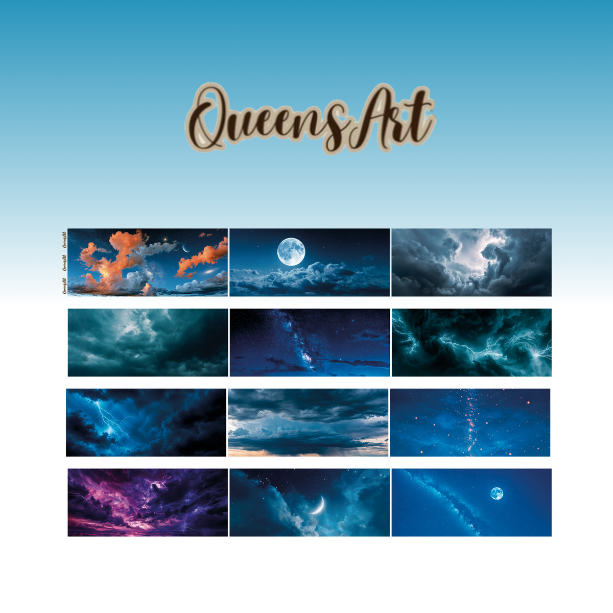 Queens Art Dark Sky PET Tape 9cm x 2.5m
