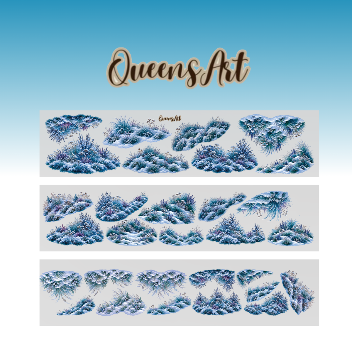 Queens Art Small Winter Grass PET Tape 7cm x 1m