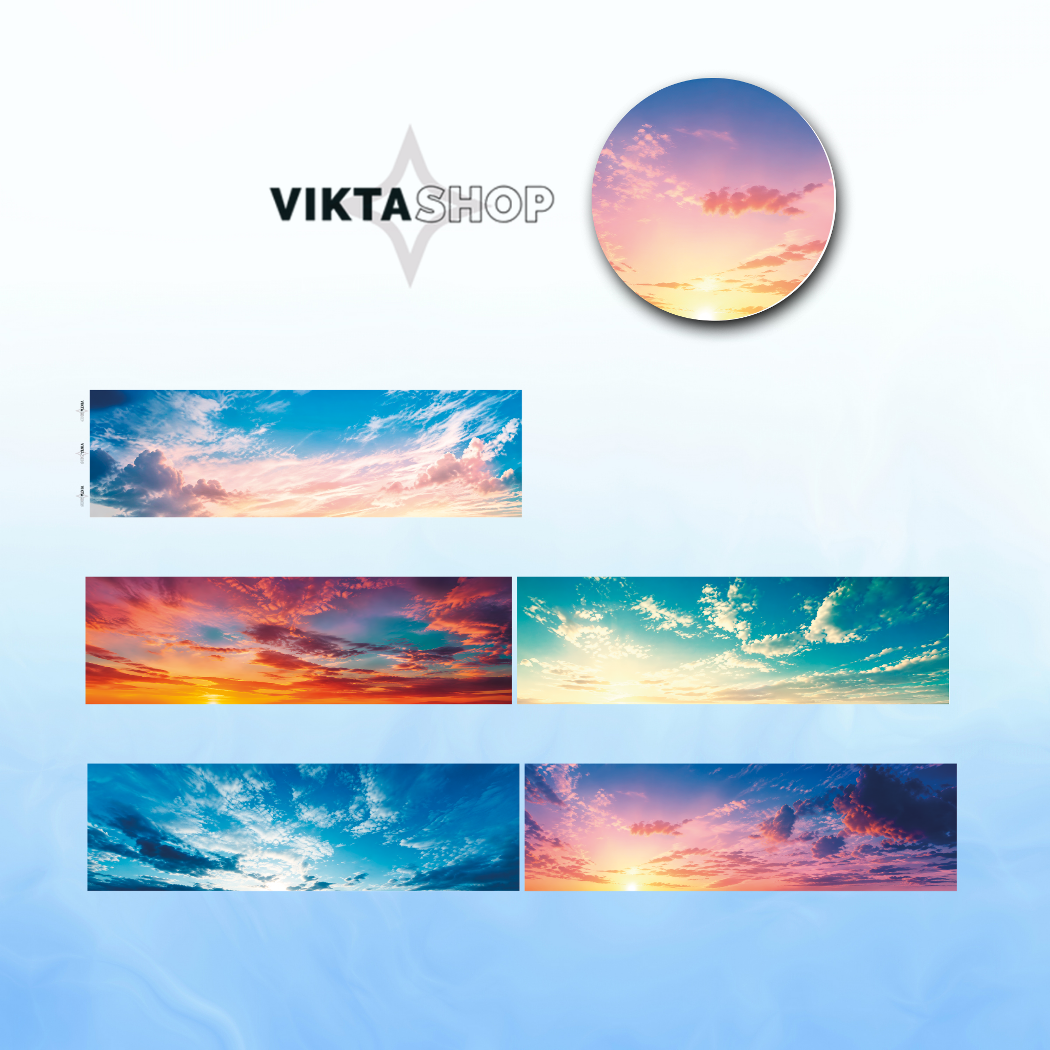 Viktashop Sunset Sky PET Tape 6cm x 1m