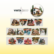 Viktashop Tulips House PET Tape 9cm x 1.25m