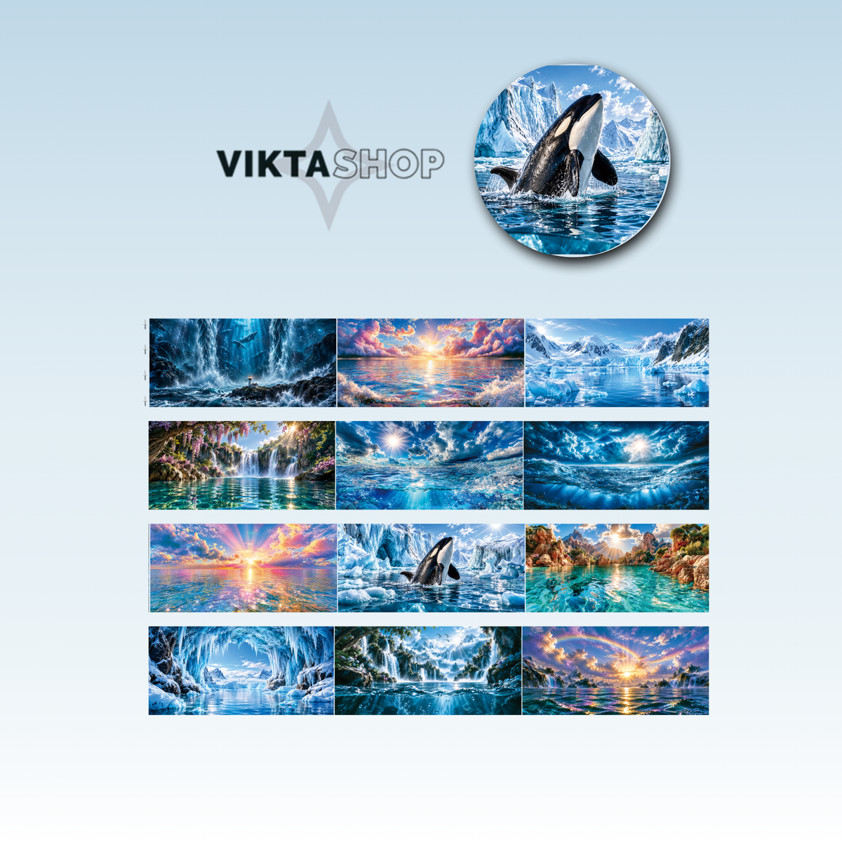 Viktashop 3D Under the Water – Upper Part (1/2) PET Tape 10cm x 2.5m