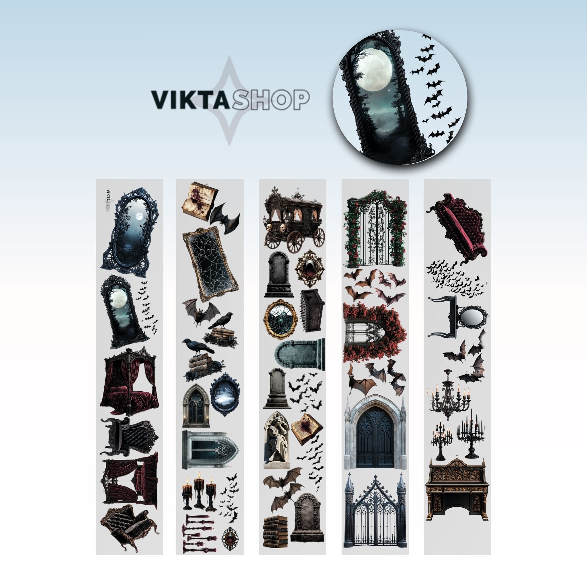 Viktashop Vampire Stuff PET Tape 9cm x 2.5m