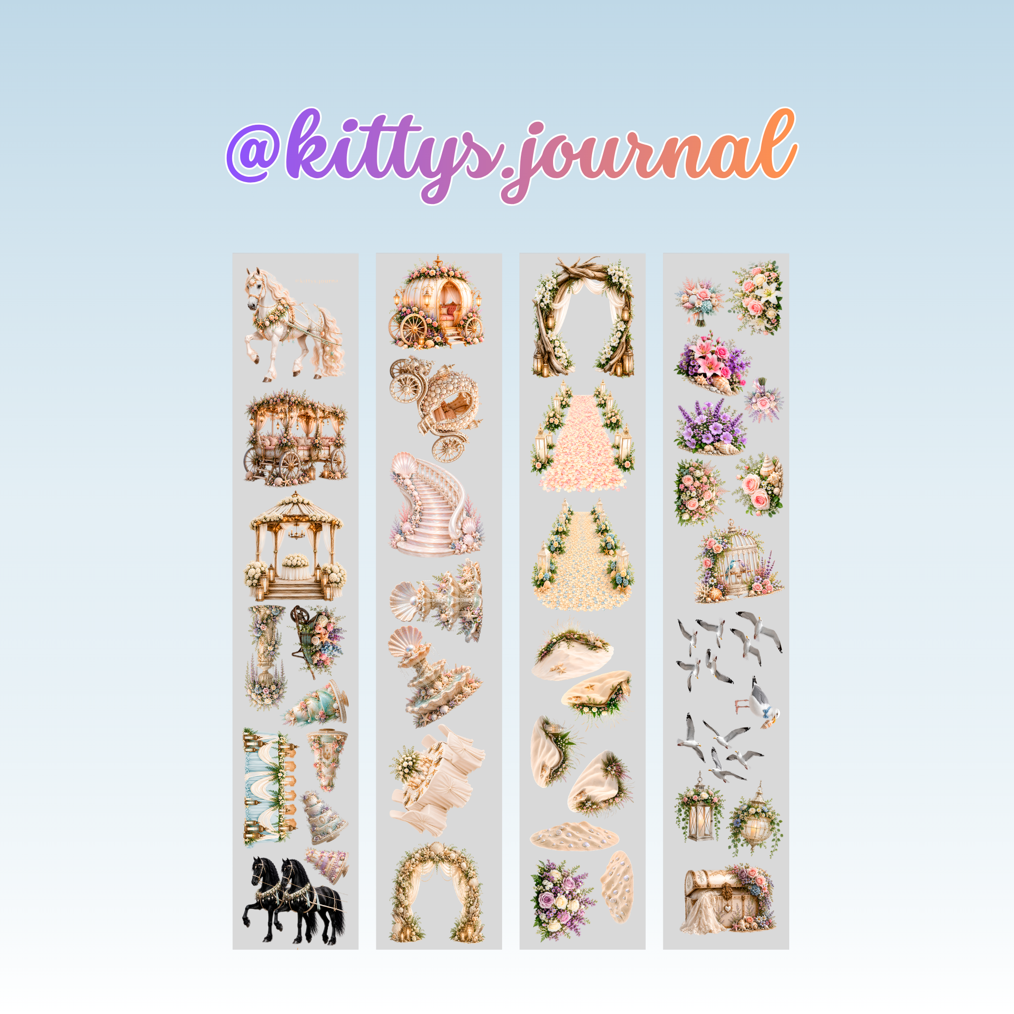 Kittys Journal Wedding Elements PET Tape 10cm x 2.5m