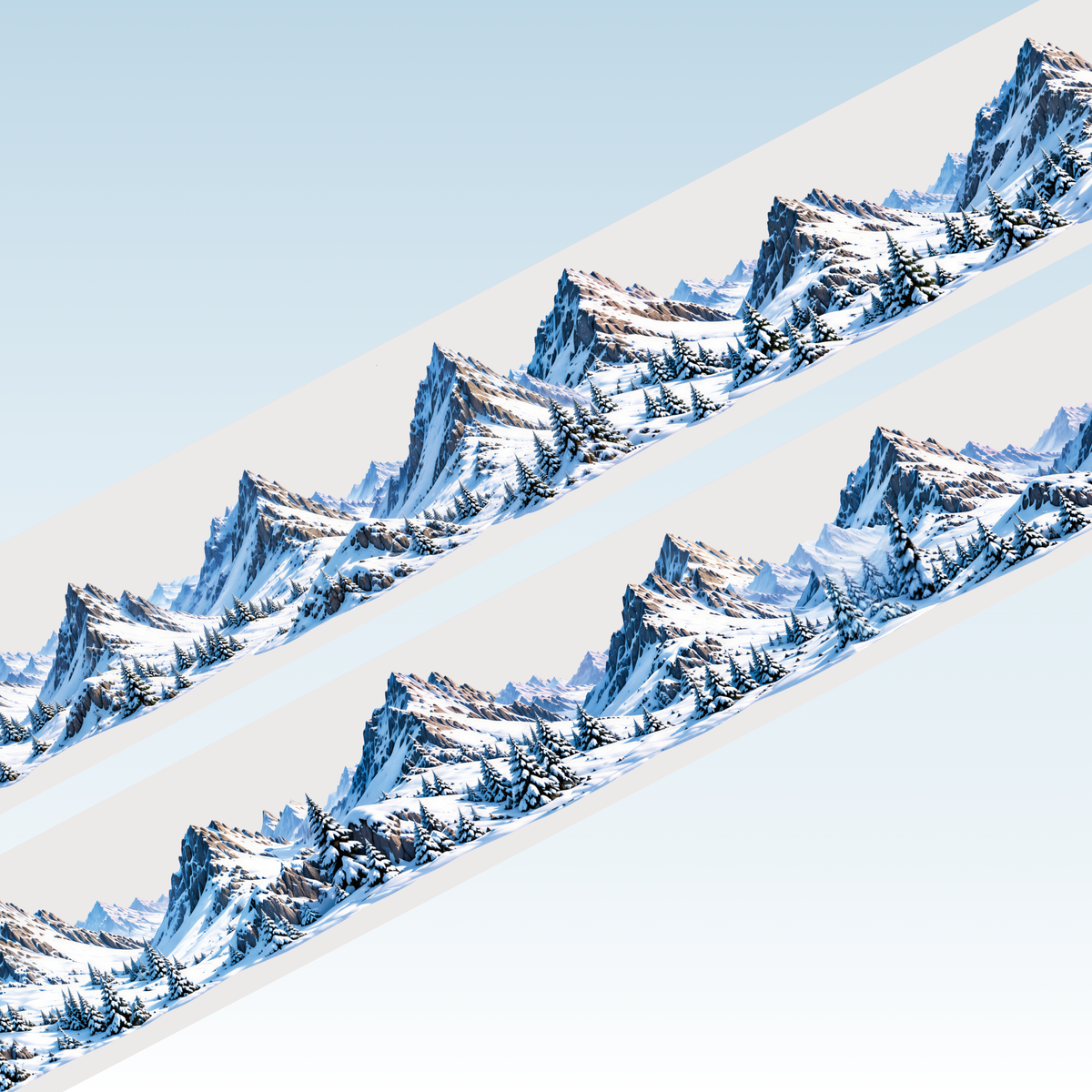 Viktashop Winter Mountains PET Tape 6cm x 1m