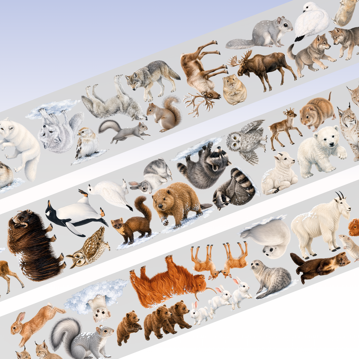 The Ripley Journals Winter Animals PET Tape 7cm x 1,25m