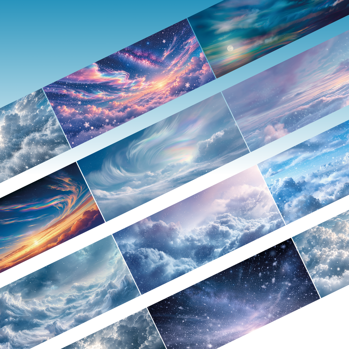Queens Art Winter Sky PET Tape 9cm x 2.5m