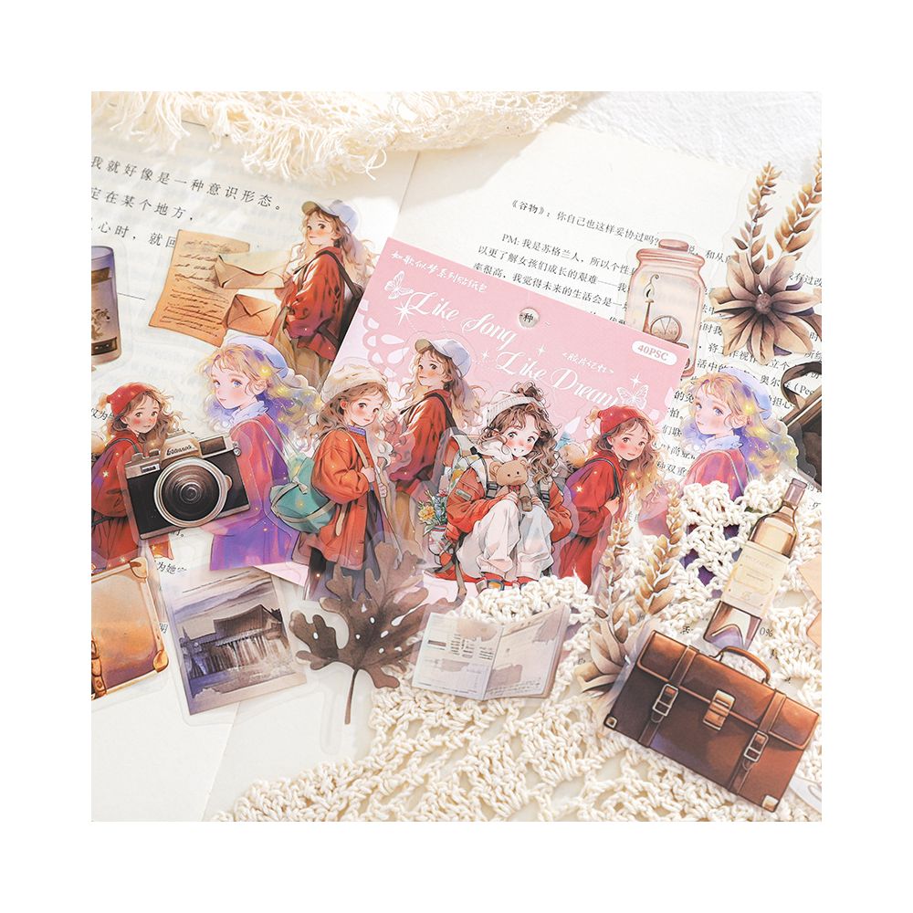A dream series character PET Stickers 40 Pcs 6 Styles - ViktaShop
