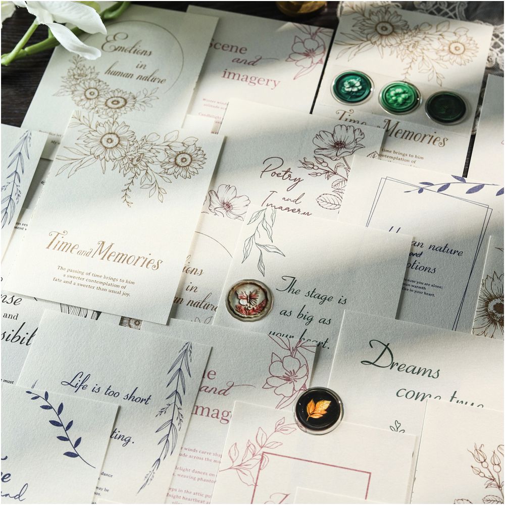 Anonymous Letter Series Sealing Wax Epoxy Stickers 15 sheets 6 Styles - ViktaShop