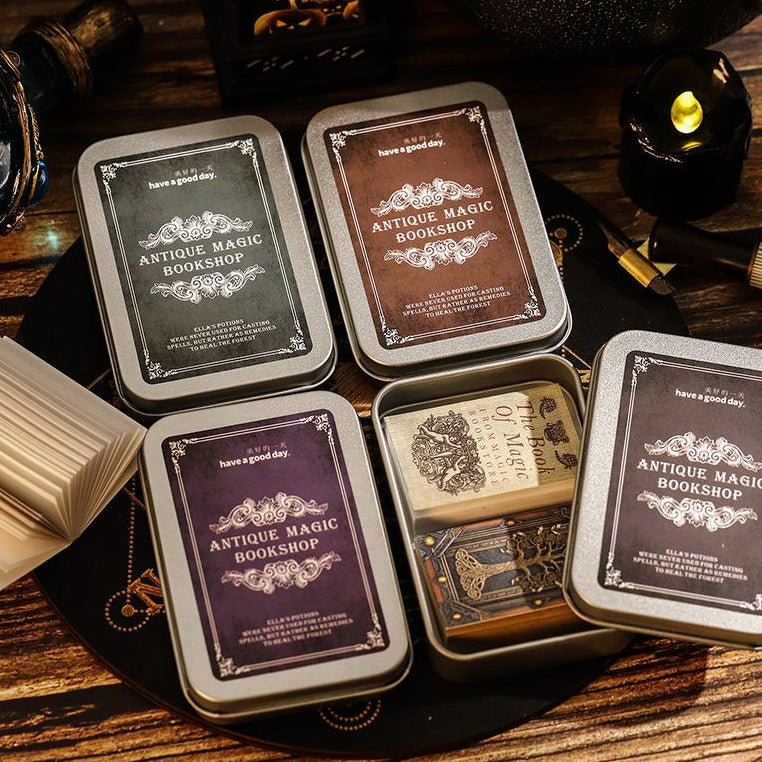 Antique Magic Bookstore Mini Book 4 Styles - ViktaShop