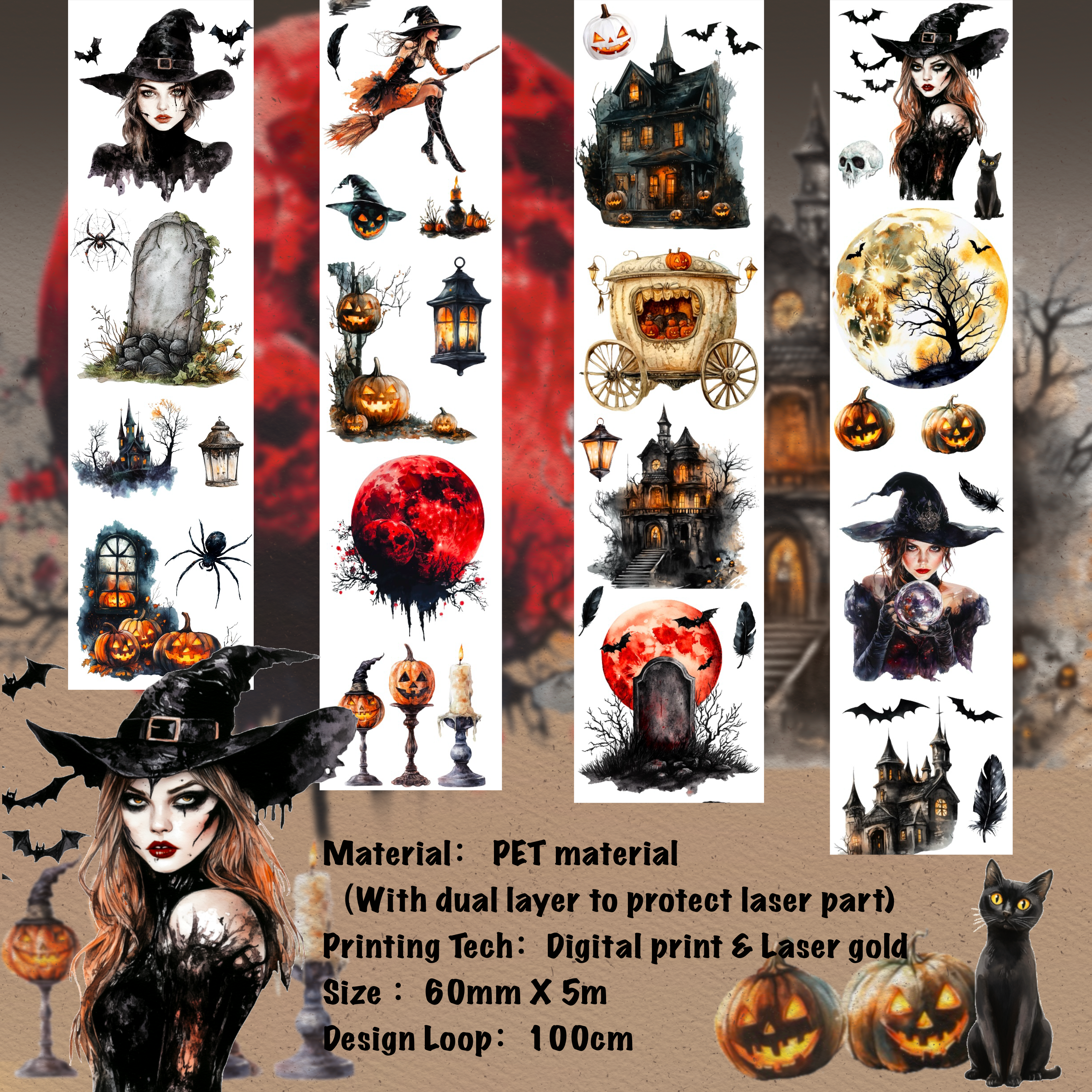 Shiimmer Halloween Vol.1  PET Tape 6cm x 5m