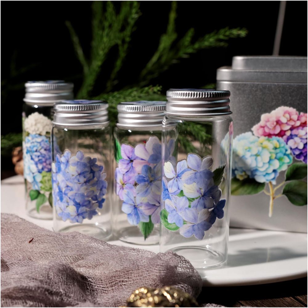 Beautiful mixed colors flowers Transfer Paper Stickers 2 Pcs - ViktaShop