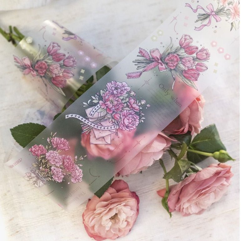 Bouquet Series Flower PET Tape 4 Designs 6cm x 2m - ViktaShop