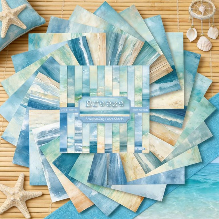 Breeze material paper 24 Sheets 15cm x 15cm - ViktaShop