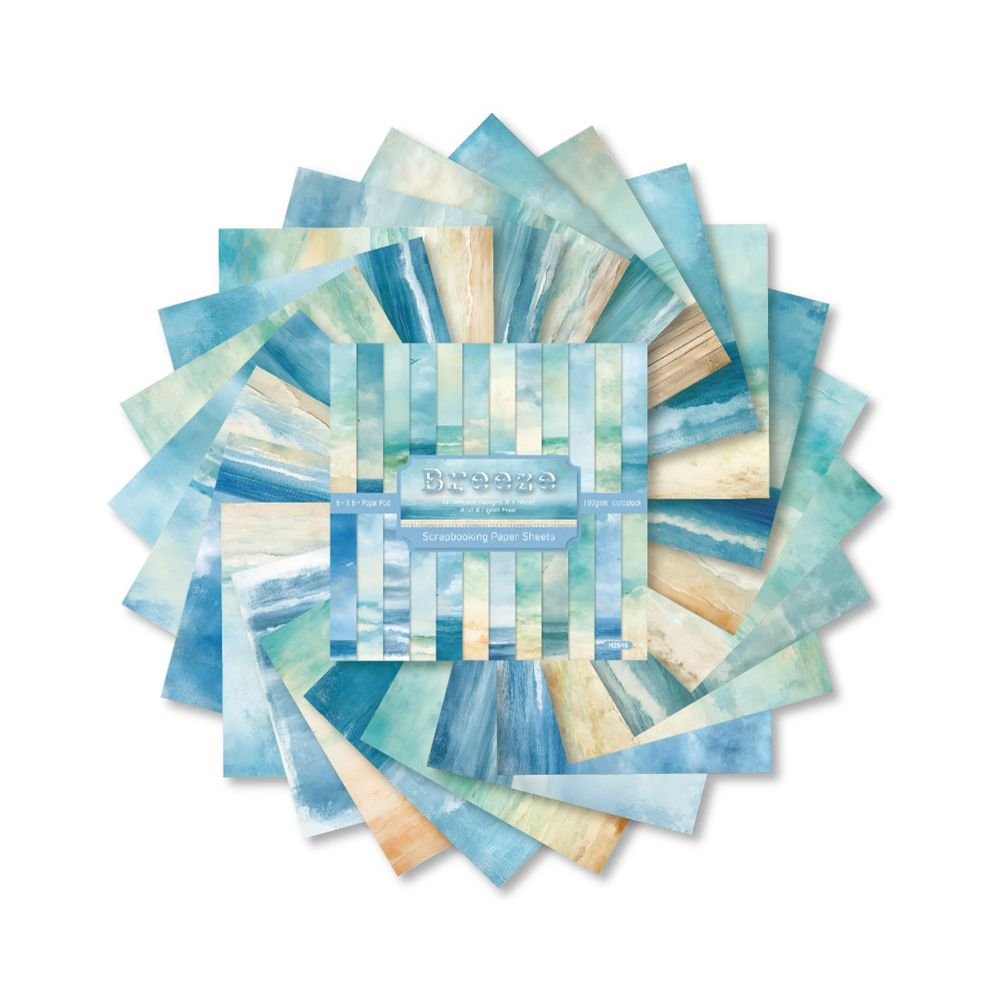 Breeze material paper 24 Sheets 15cm x 15cm - ViktaShop