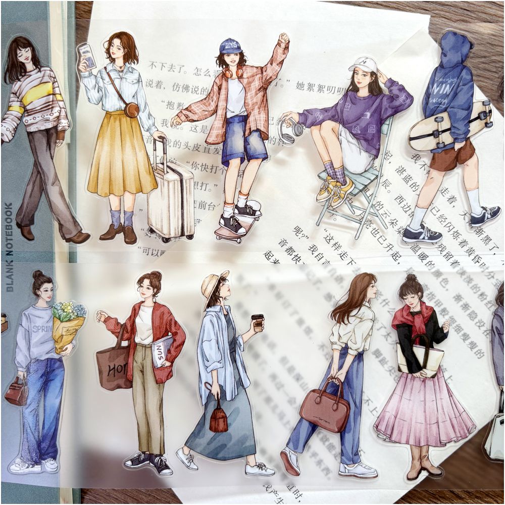 Casual character PET tape 8cm x 1m - ViktaShop