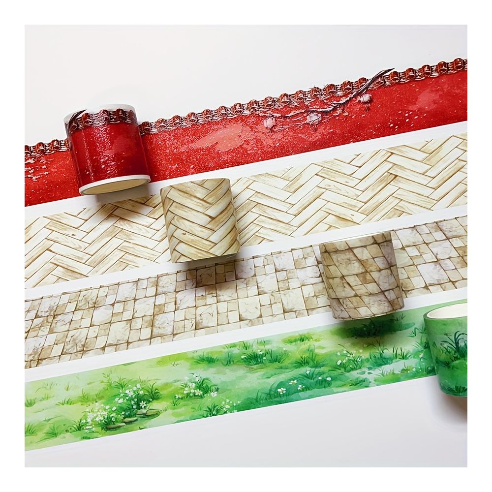 Ceenie flooring grass landscape paper tape 4cm x 2m 4 Types - ViktaShop
