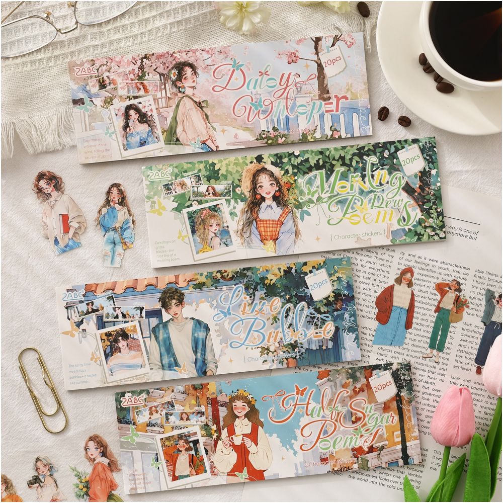 Character themed PET Stickers 20 sheets 4 designs - ViktaShop