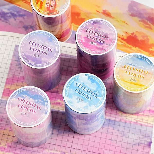 Clouds Series PET Tape 6 Styles 6cm x 2m - ViktaShop