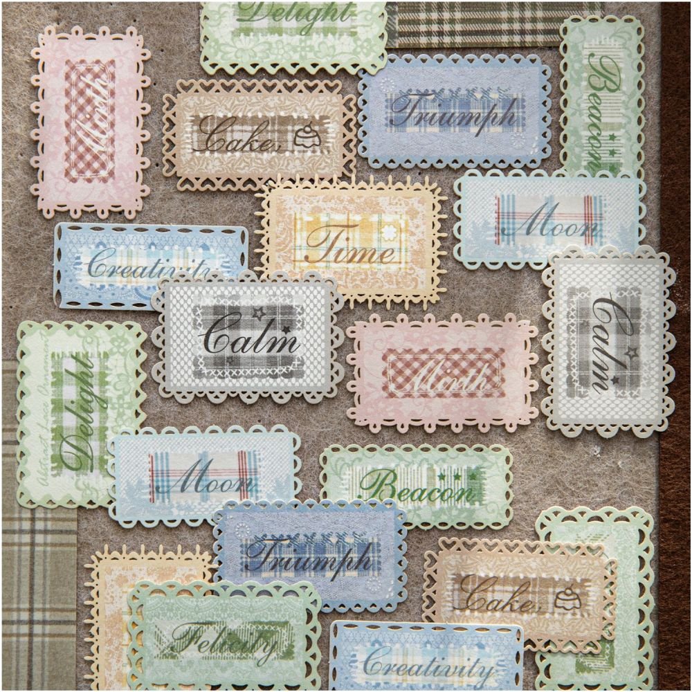 Colorful Pattern Dream Series Paper Stickers 20 Pcs 6 Designs - ViktaShop