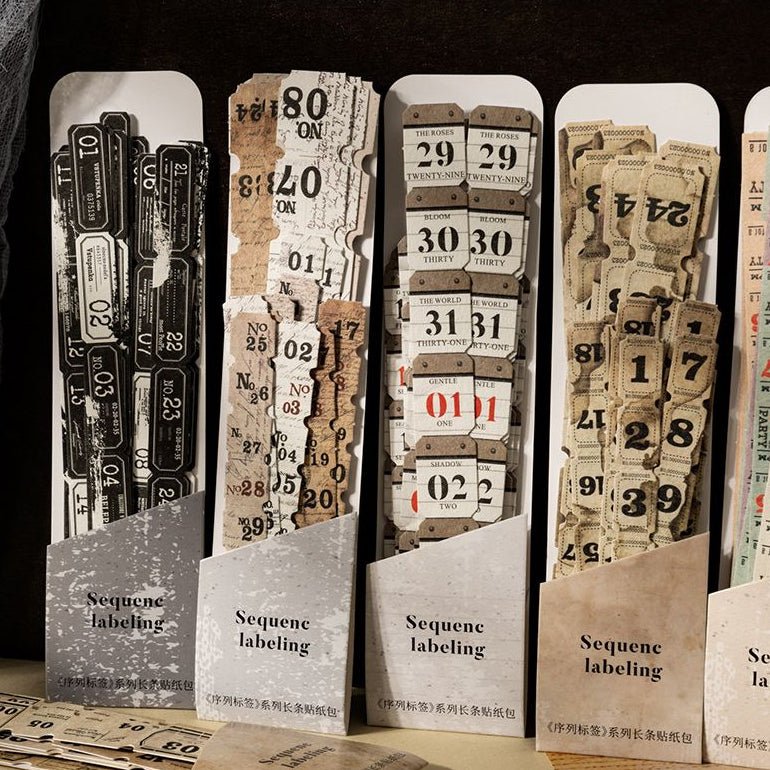 Daily Number Paper Sticker Pack 6 Designs 20 Pcs - ViktaShop