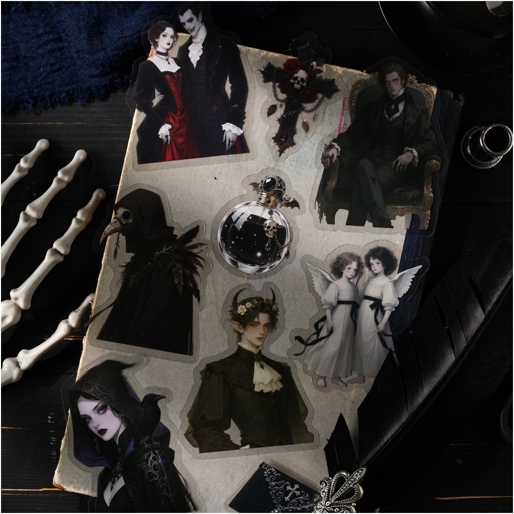 Dark Phantom series PET Sticker Pack 6 Styles 15 Pcs - ViktaShop