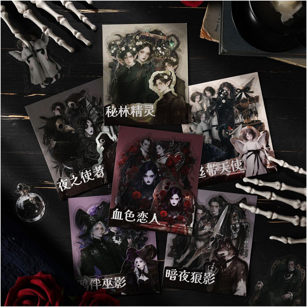 Dark Phantom series PET Sticker Pack 6 Styles 15 Pcs - ViktaShop