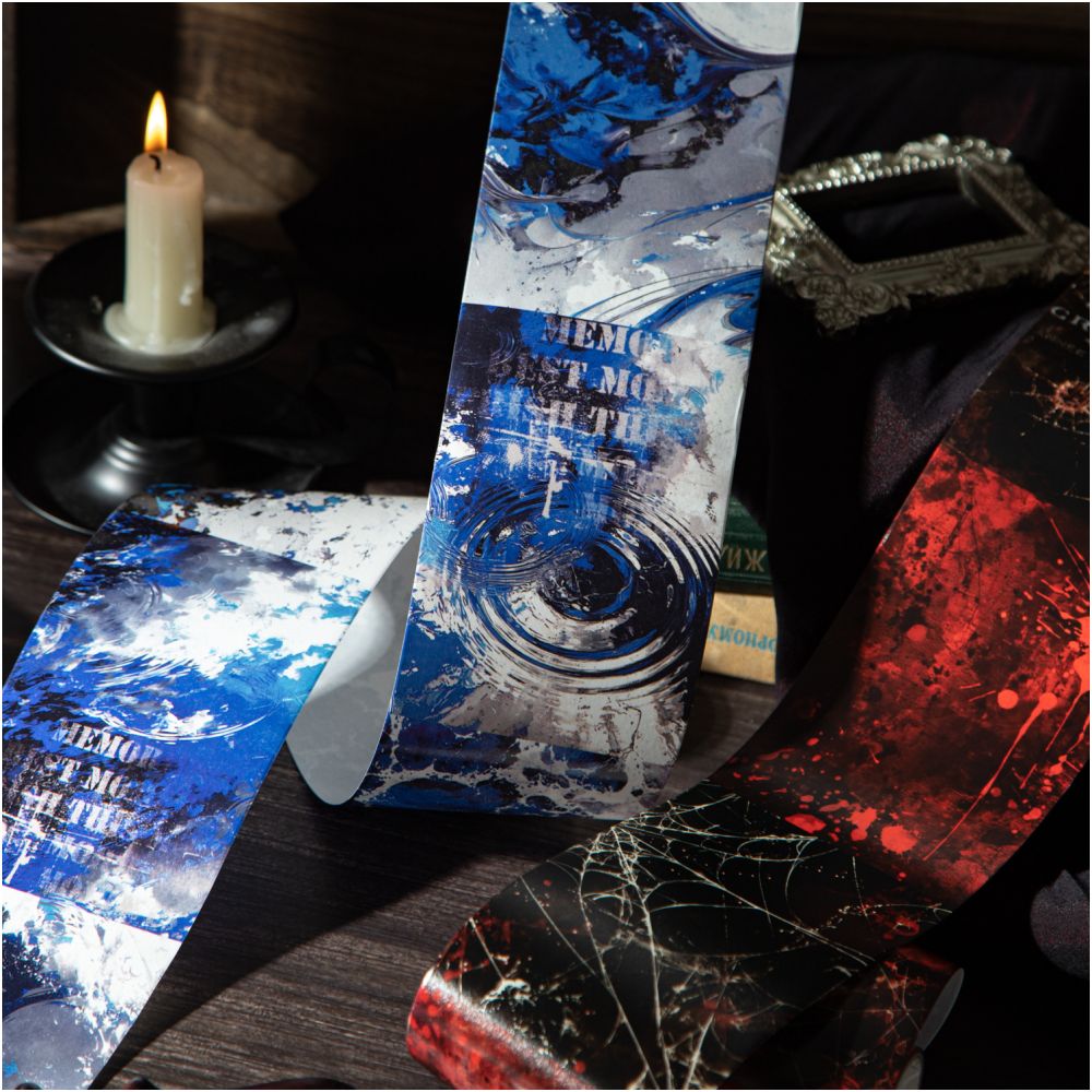 Dark Style Large Size Background Washi Tape 8cm / 2m - ViktaShop