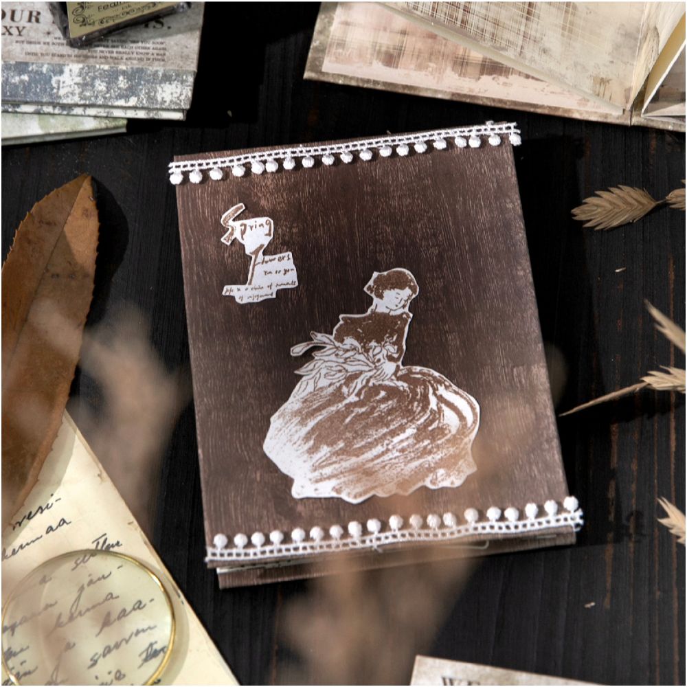 Diary Series Vintage Material Book 4 Styles - ViktaShop