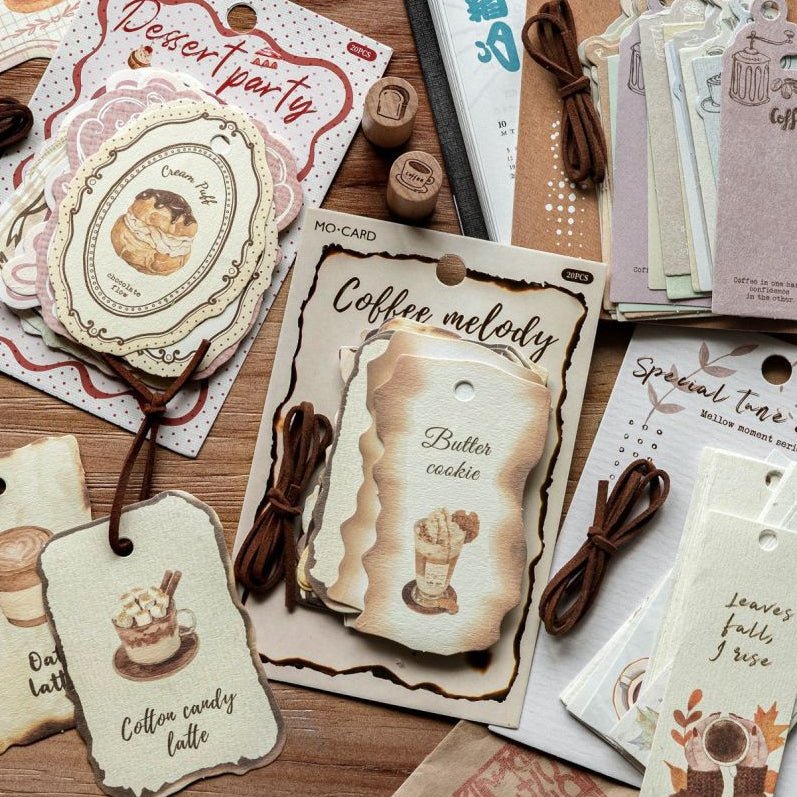 Double Pack Vintage Sticky Notes 4 Styles 10 Sheets - ViktaShop
