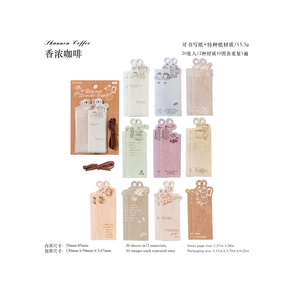 Double Pack Vintage Sticky Notes 4 Styles 10 Sheets - ViktaShop