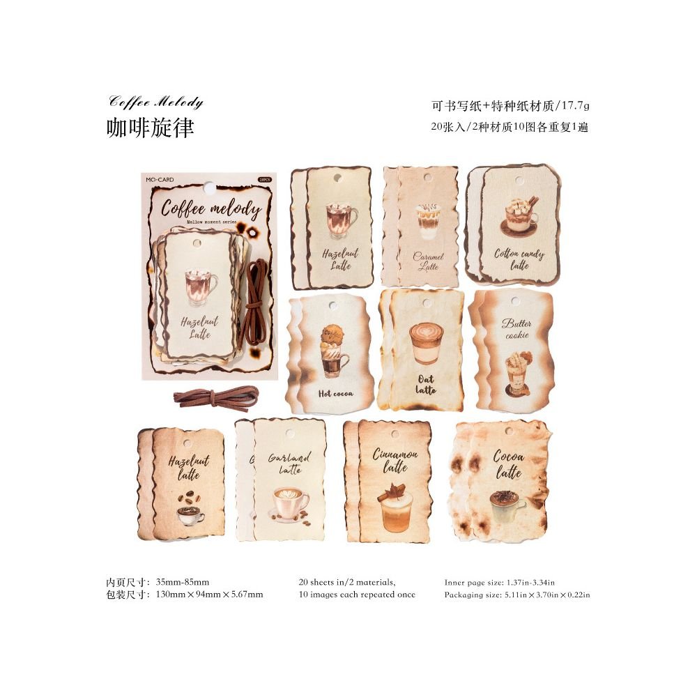 Double Pack Vintage Sticky Notes 4 Styles 10 Sheets - ViktaShop