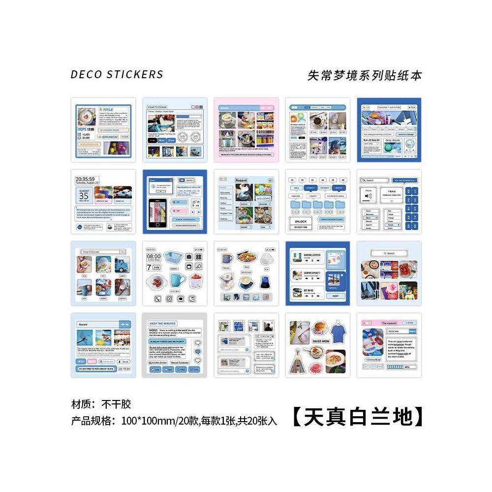 Dream Series Sticker Book 4 Types 20 Sheets - ViktaShop