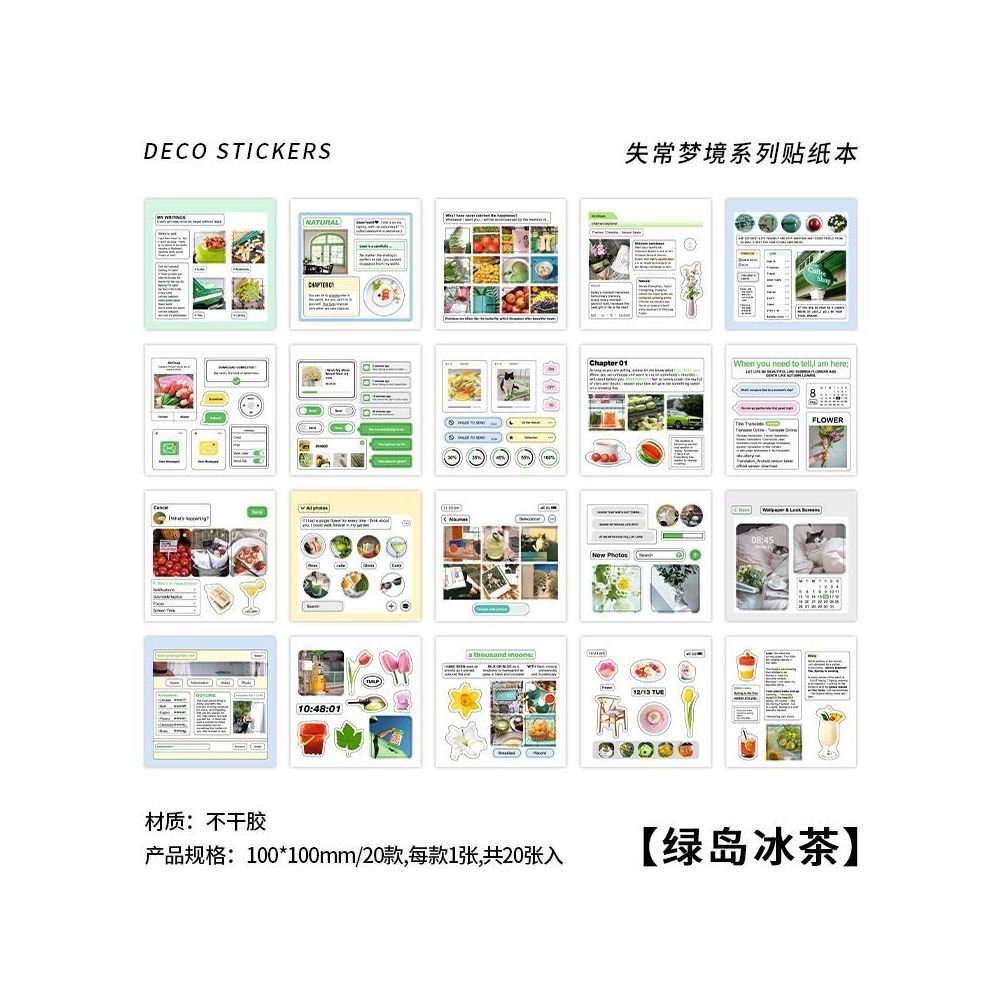 Dream Series Sticker Book 4 Types 20 Sheets - ViktaShop