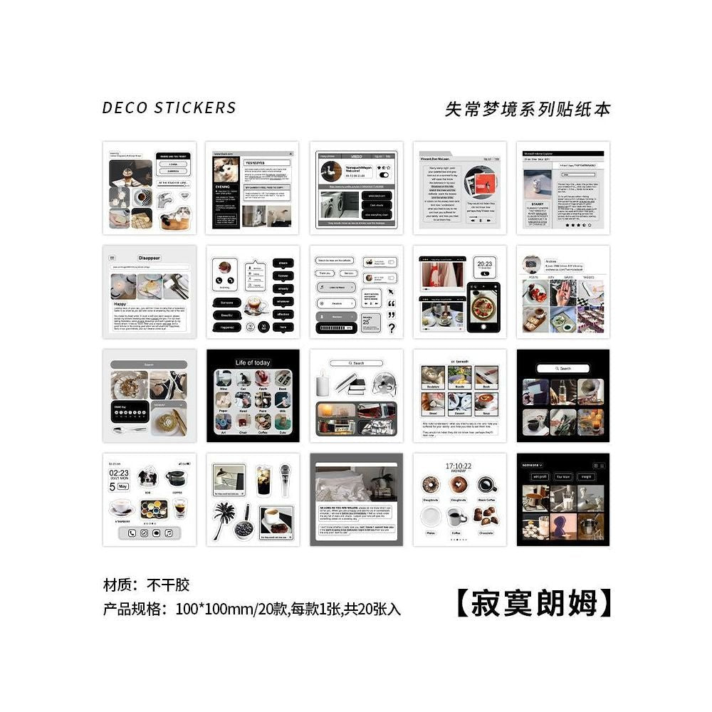 Dream Series Sticker Book 4 Types 20 Sheets - ViktaShop