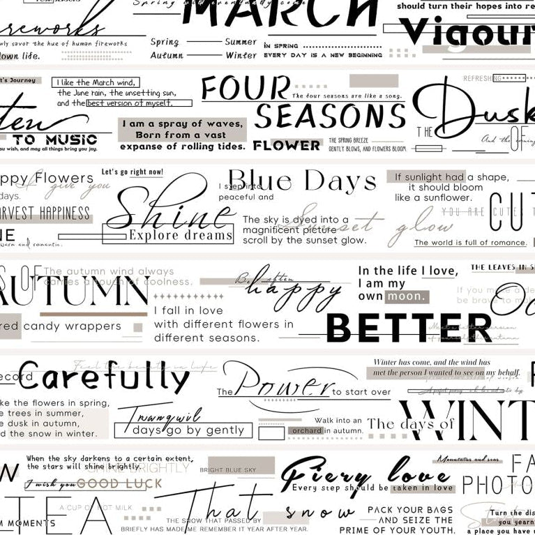 English Font Large Title PET Tape 5.5cm x 1m - ViktaShop